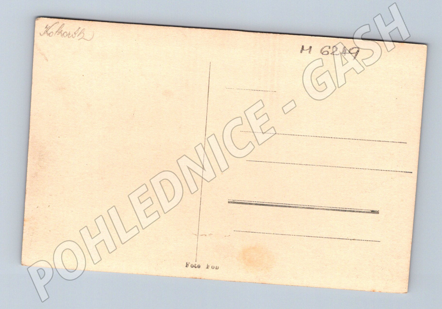 Pohlednice Kokořín krajina a hrad černobílá (M6249)