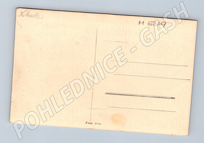 Pohlednice Kokořín krajina a hrad černobílá (M6249)