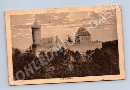 Pohlednice Hrad Kokořín 1925 sepia (M6250)