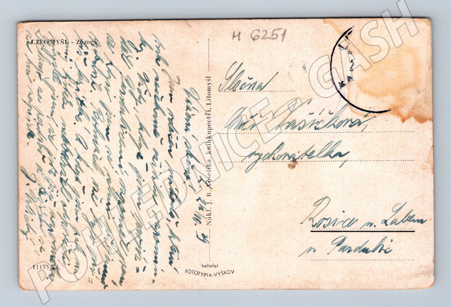 Pohlednice Litomyšl zámek stará (M6251)