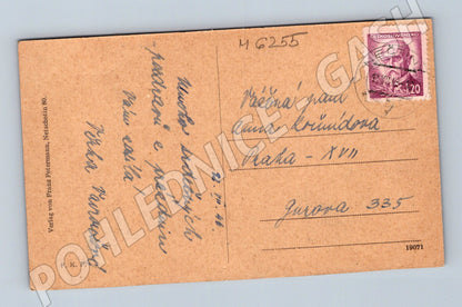 Pohlednice Hrad Nečtiny 1946 zaslaná čb (M6255)