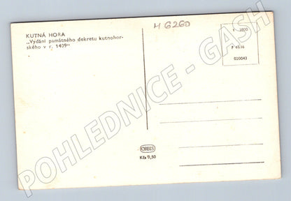 Pohlednice Kutná Hora Dekret kutnohorský 1409 (M6260)