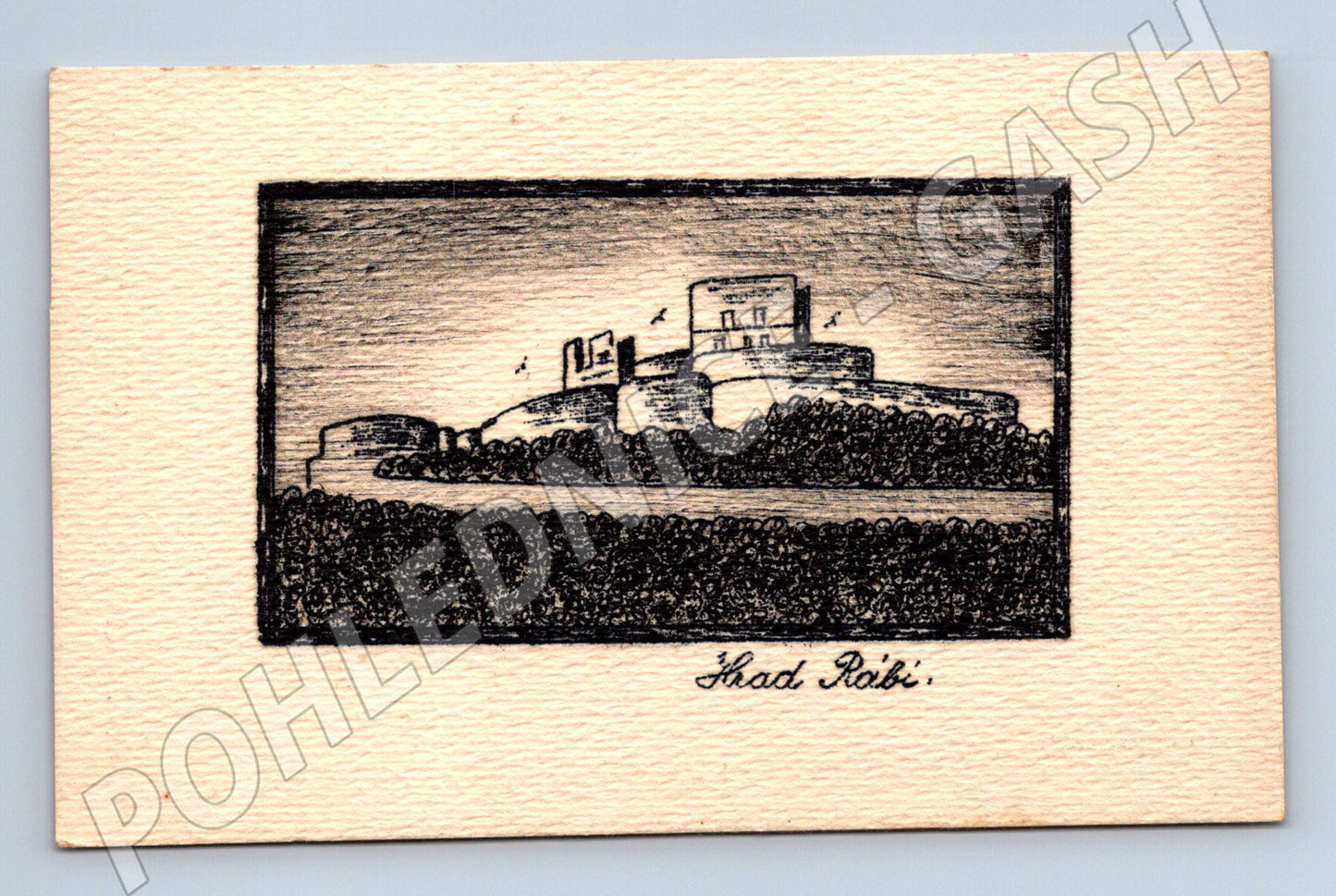 Pohlednice Rabí kresba neprošlá (M6265)