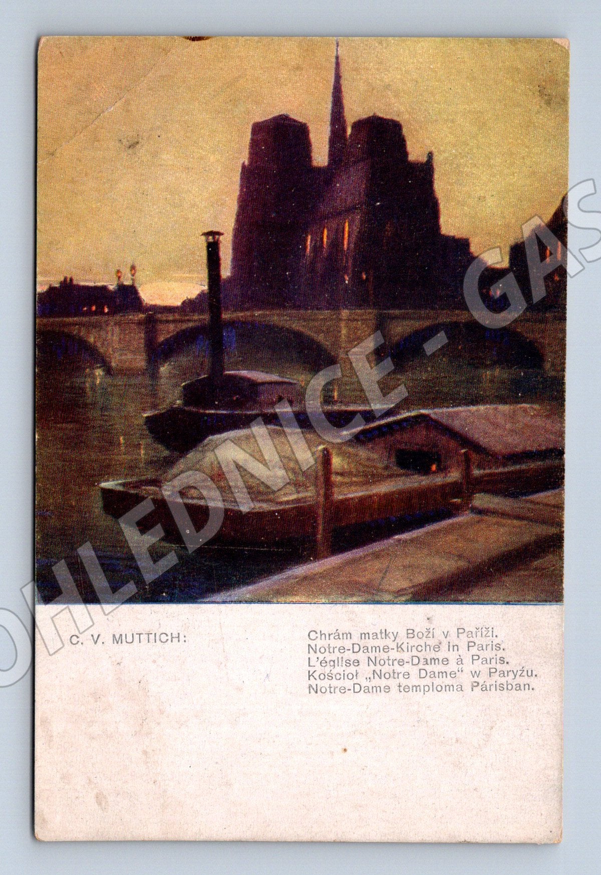 Postcard Prague Prague Castle Charles Bridge Muttich (M6271)