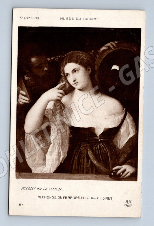 Pohlednice Tizian Alphonse de Ferrare Laura Dianti Louvre (M6273)