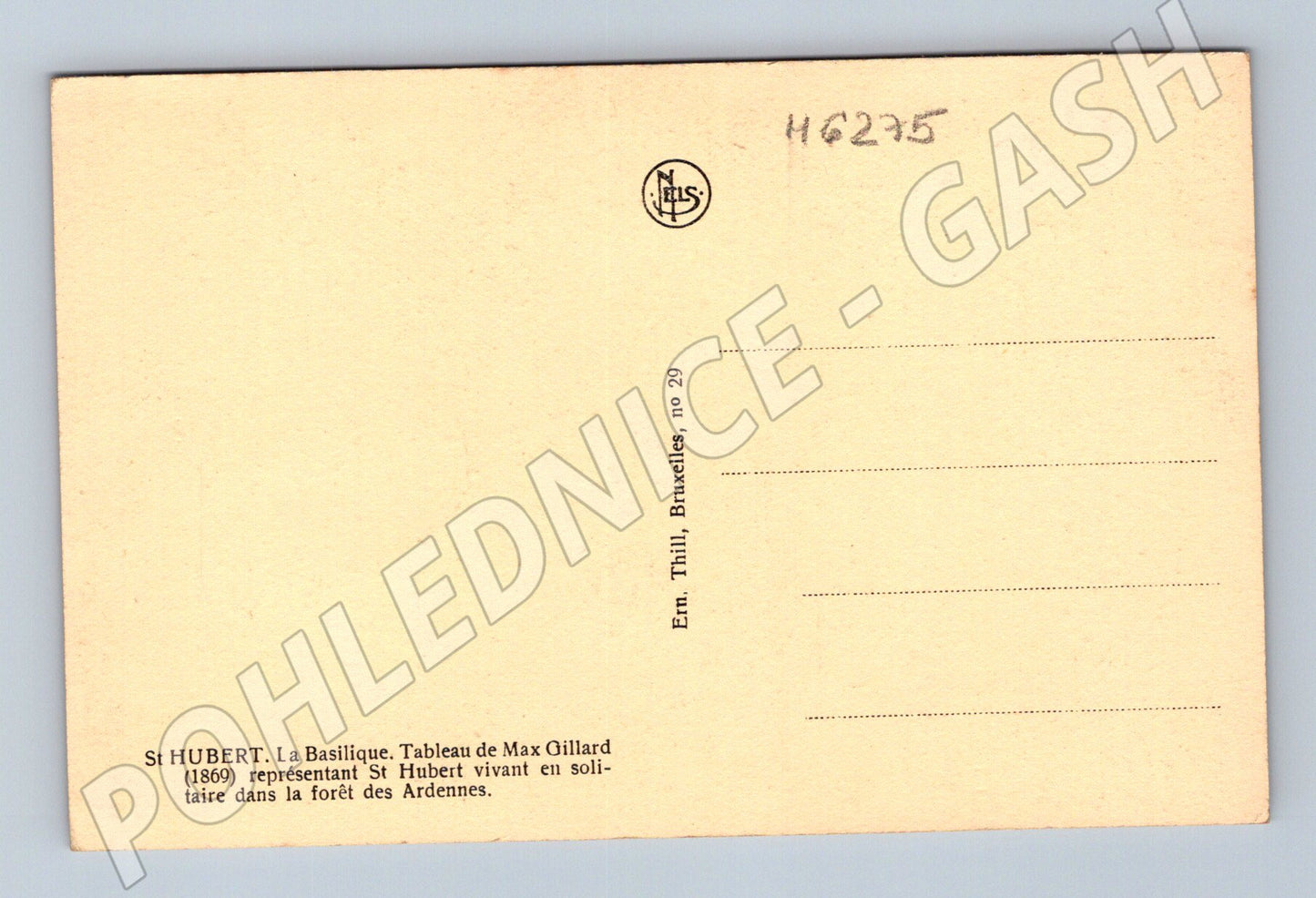 Pohlednice sv. Hubert Basilika Belgie Max Gillard (M6275)