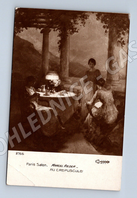 Pohlednice Marcel Rieder Au Crépuscule Pařížský salon (M6277)