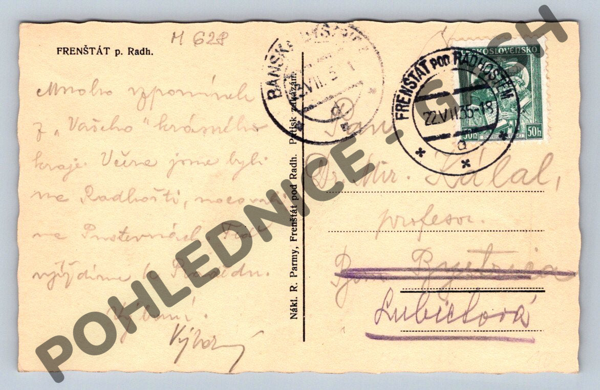 Pohlednice Frenštát pod Radhoštěm 1935 (M628)