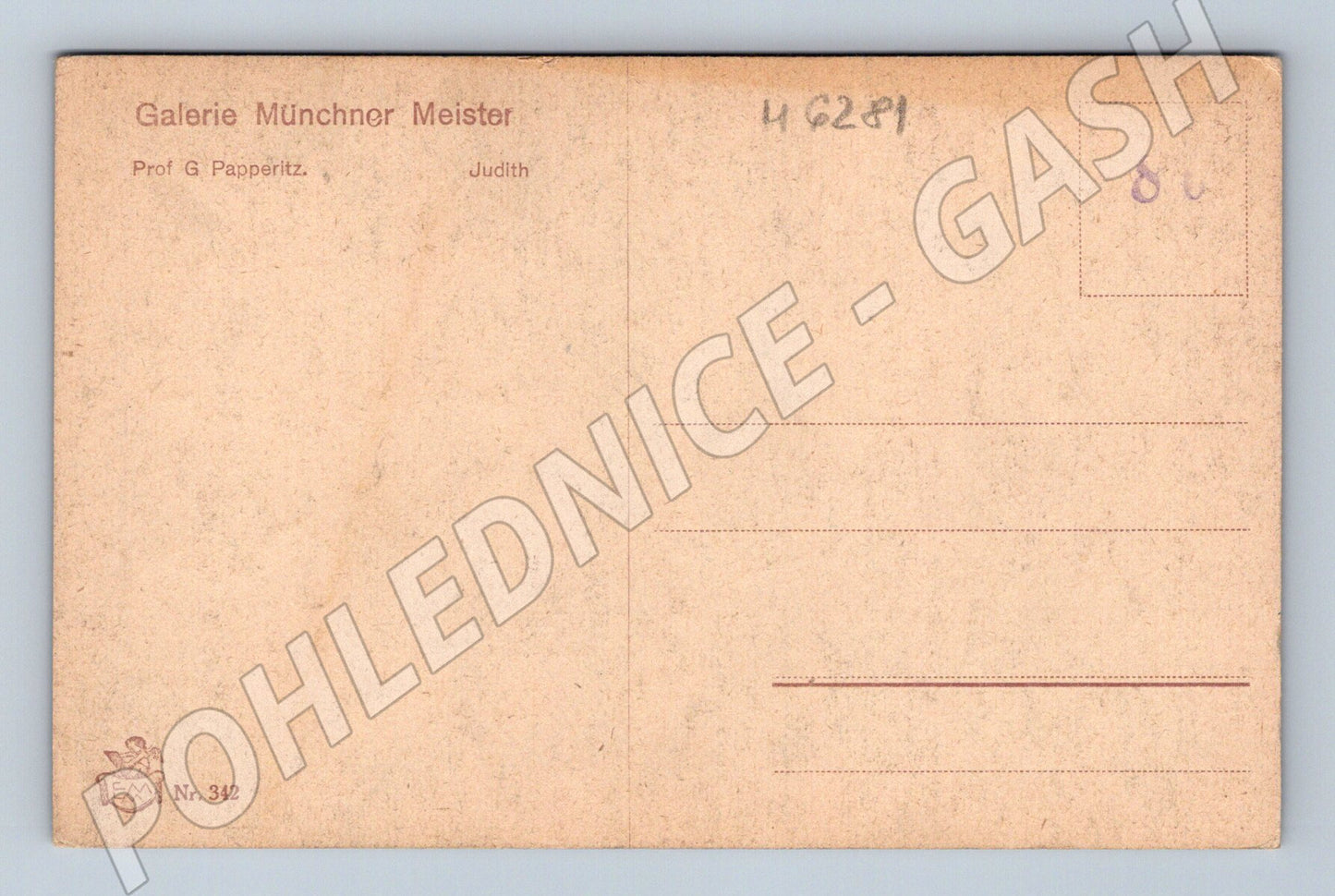 Pohlednice Judith Prof. G. Papperitz Mnichov (M6281)