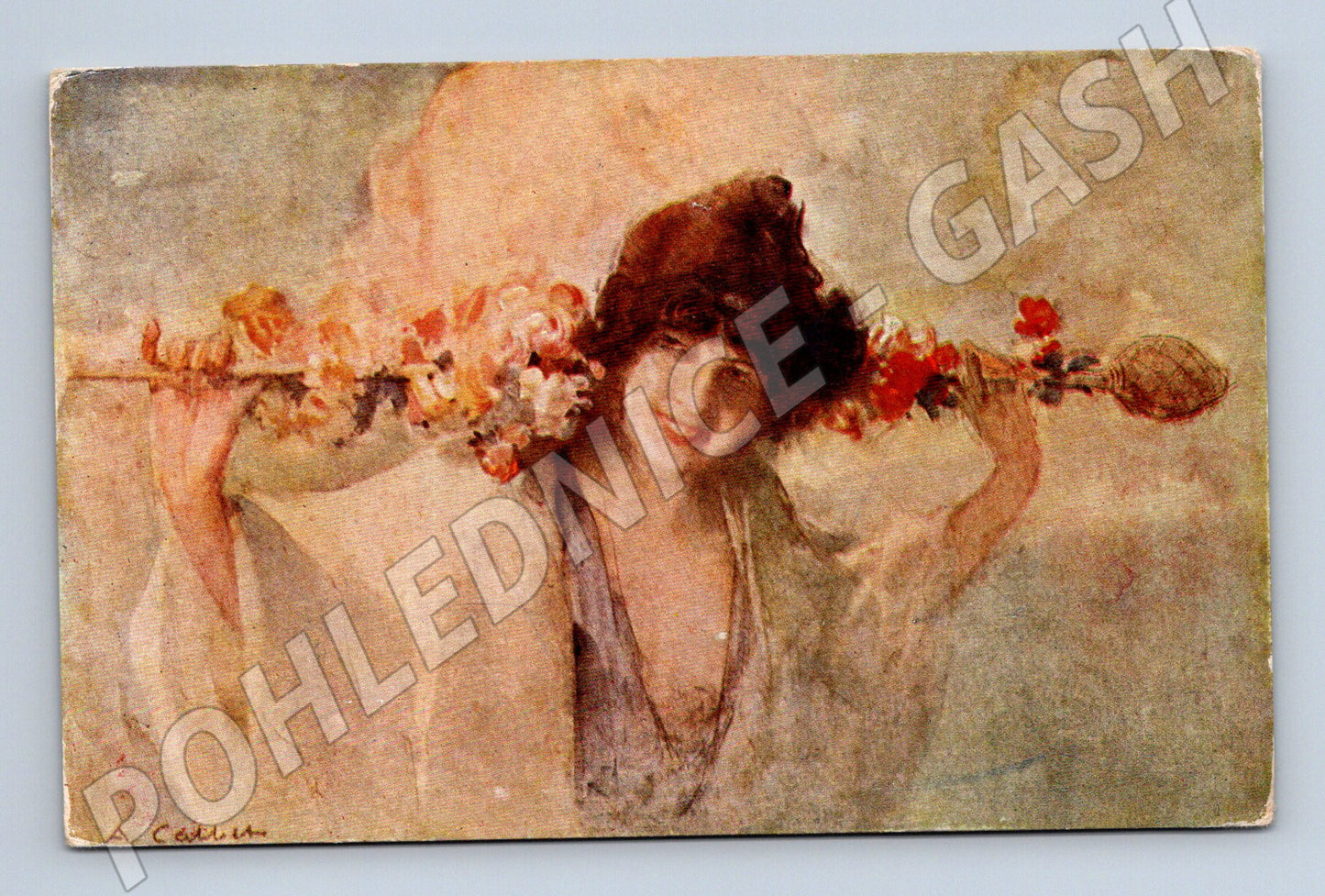 Pohlednice Antoine Calbet Příchod jara (M6282)