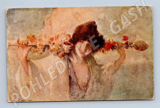 Pohlednice Antoine Calbet Příchod jara (M6282)