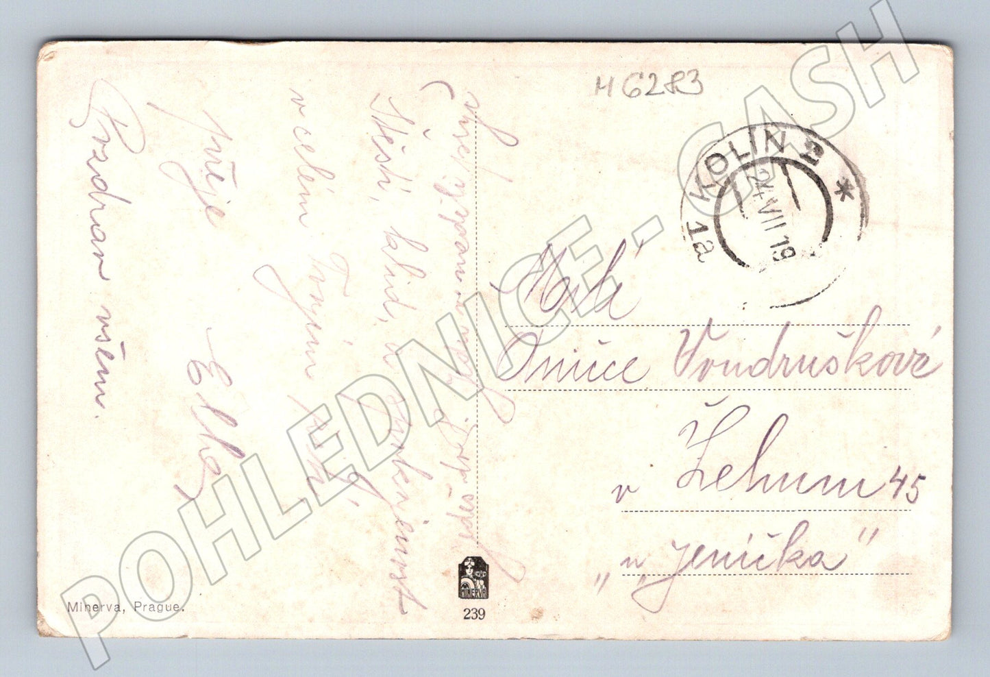 Pohlednice F. X. Naske Portrét umělkyně 1919 (M6283)