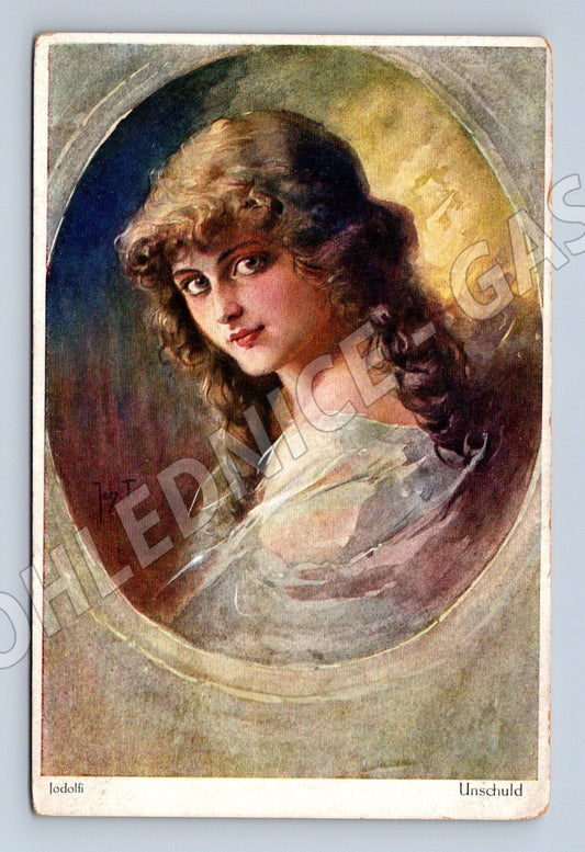 Pohlednice portrét mladé ženy starobylá (M6285)