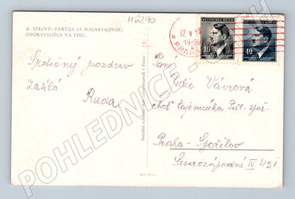 Pohlednice Masarykovo oporaviště Vis 1945 Protektorát (M6290)