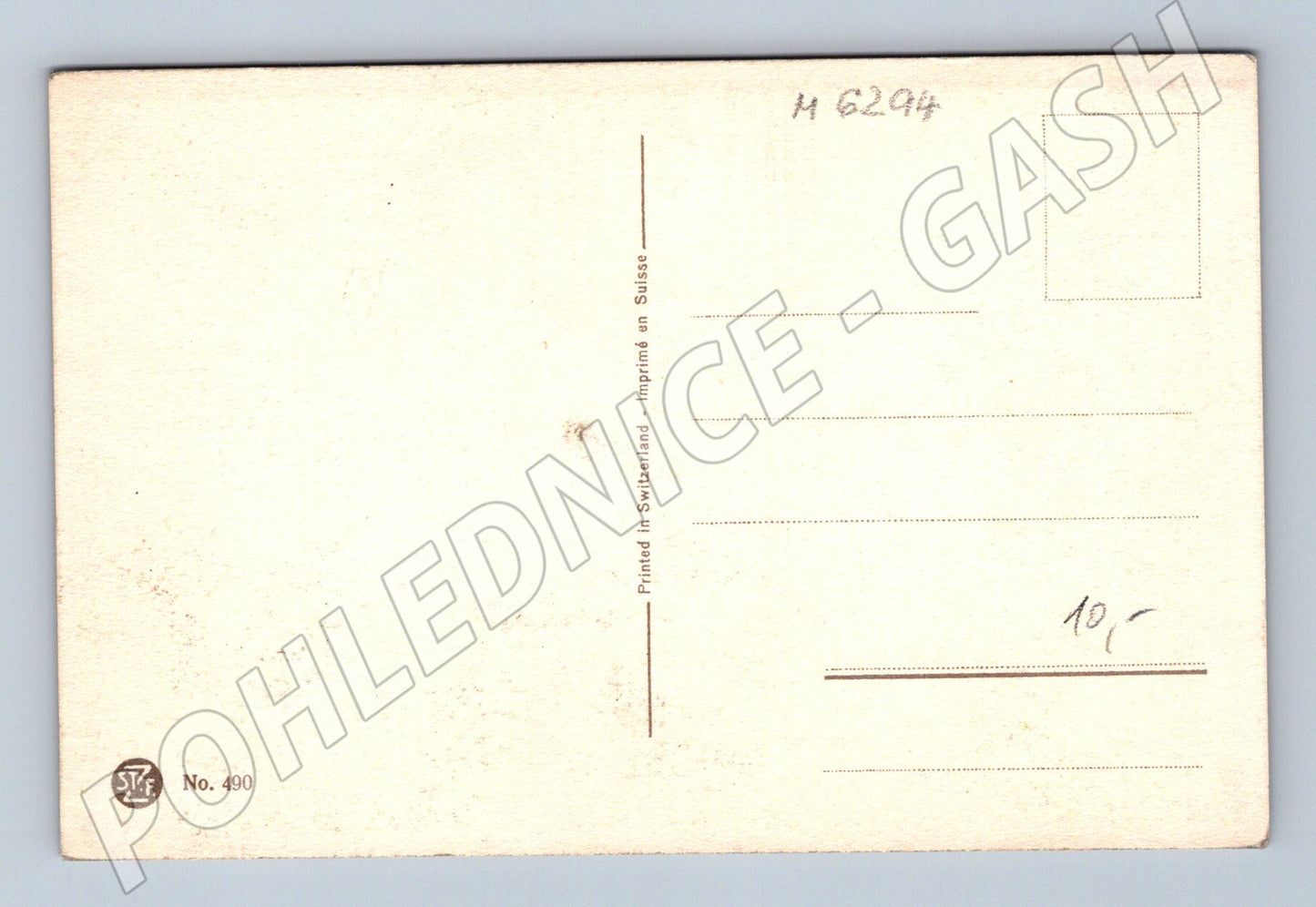 Pohlednice Švýcarsko břízy a hory R. Fischer (M6294)