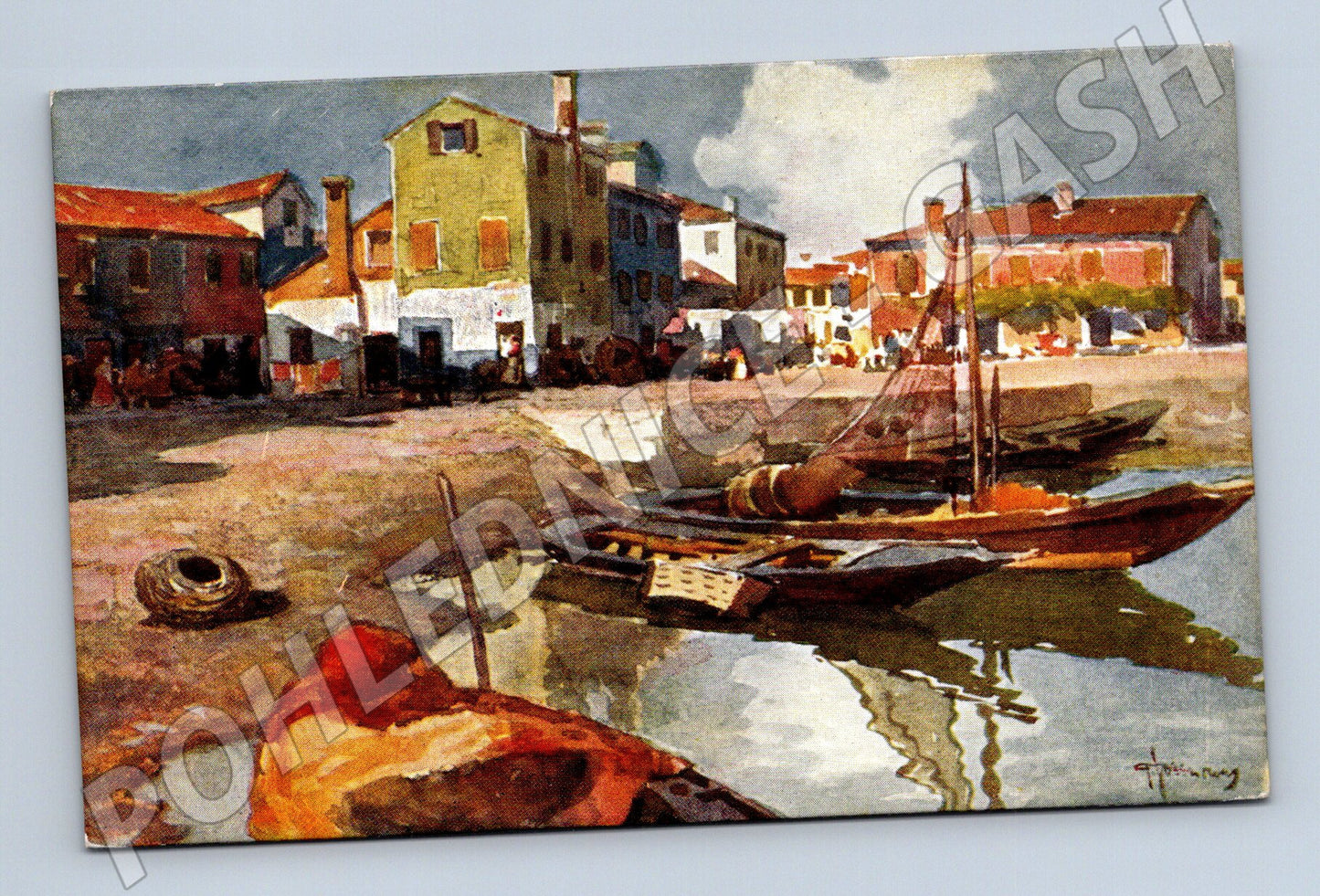 Pohlednice Burano italský přístav (M6296)