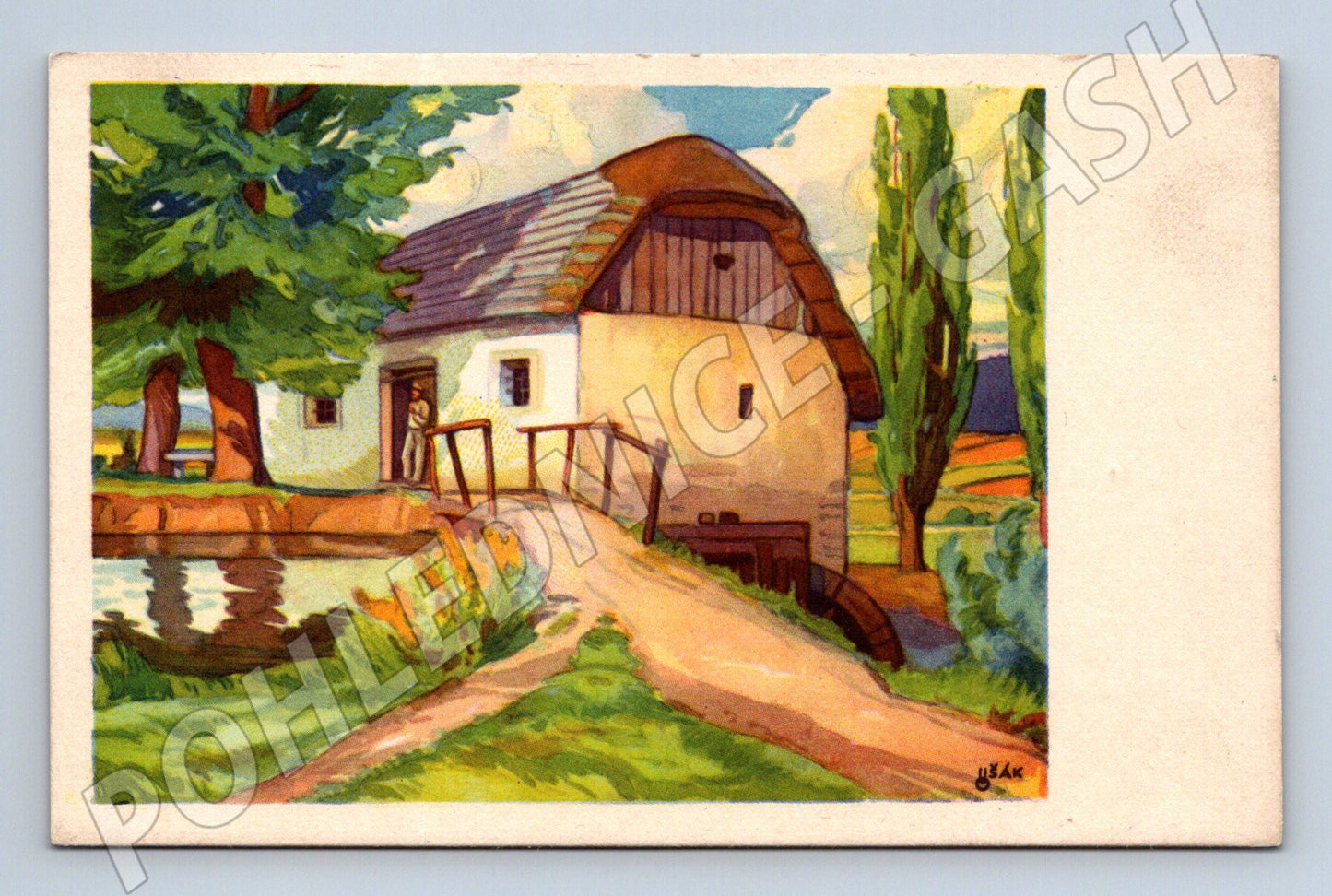 Pohlednice venkovský mlýn u vody Jiřák (M6300)