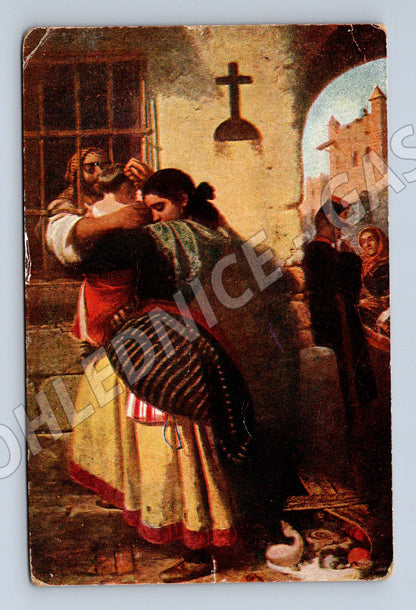 Pohlednice Otcův polibek etnografie (M6304)