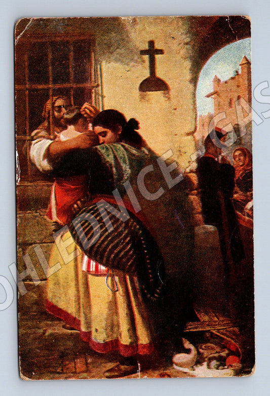 Pohlednice Otcův polibek etnografie (M6304)