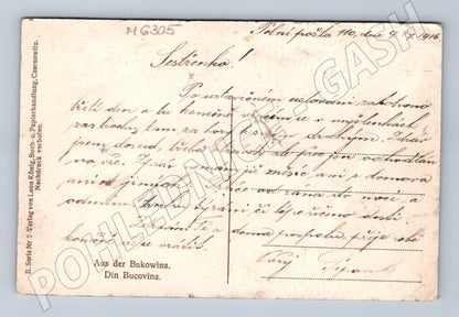 Pohlednice Bukovina 1916 ženy u studny (M6305)