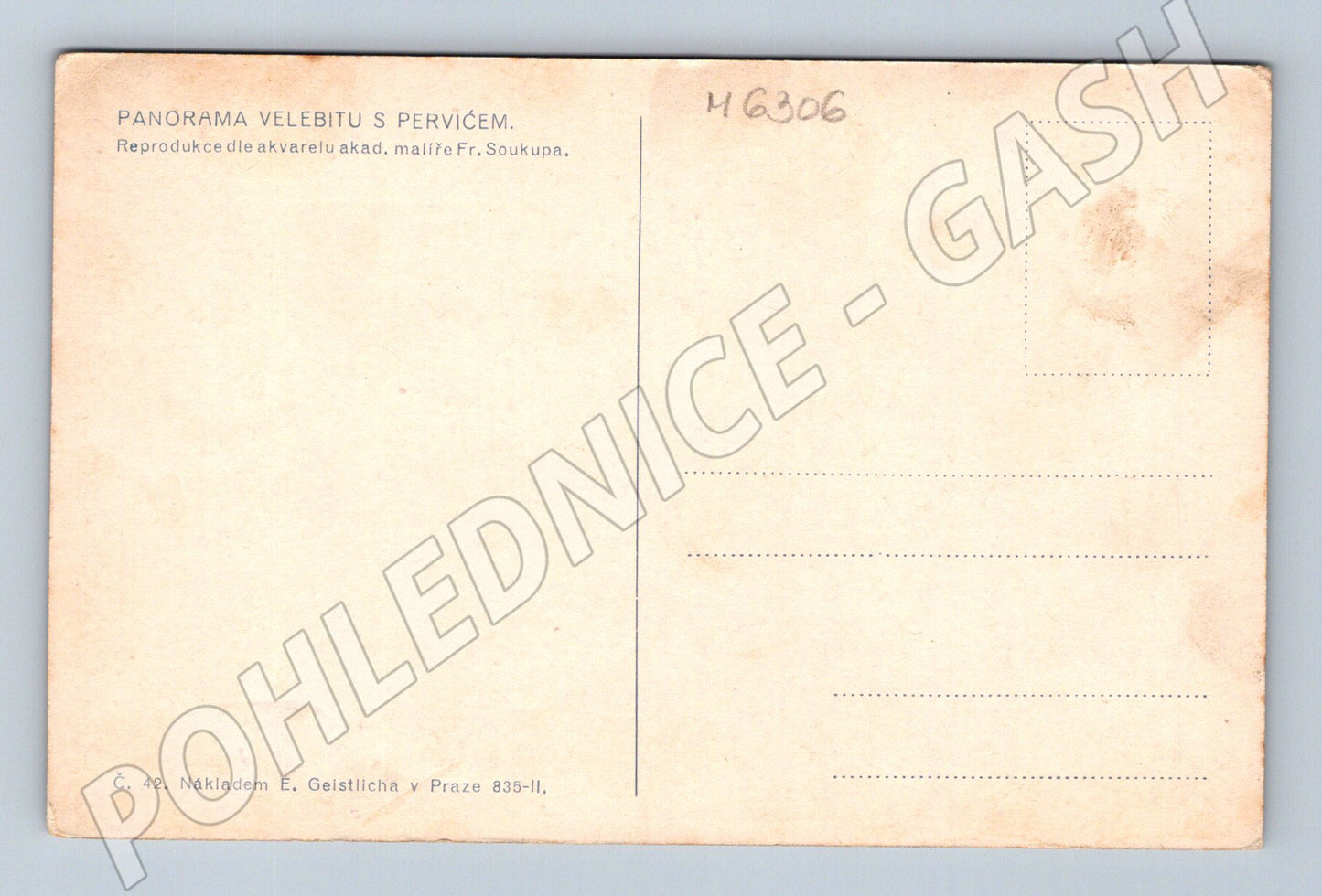 Pohlednice panorama Velebit akvarel Soukup (M6306)