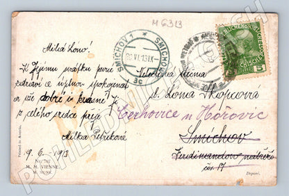 Pohlednice portrét dívky 1913 RU (M6313)