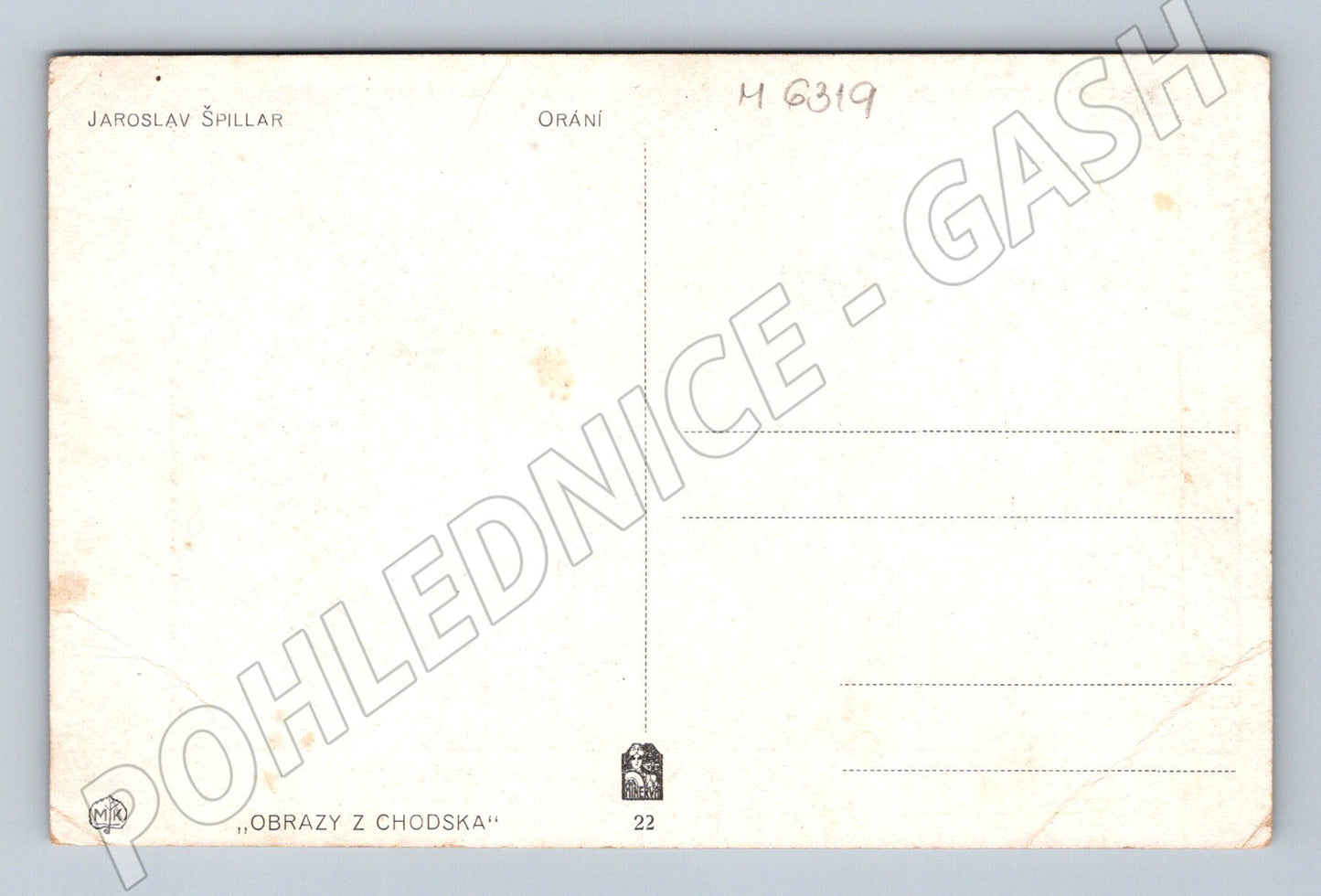Pohlednice Jaroslav Špillar Orání (M6319)