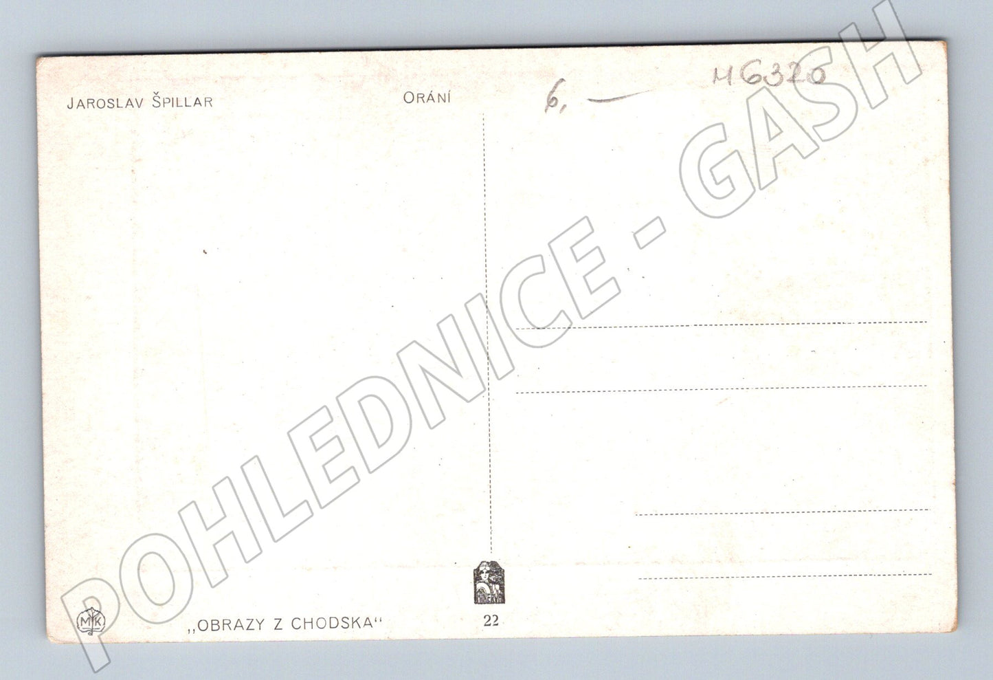 Pohlednice Špillar Orání Chodsko (M6320)