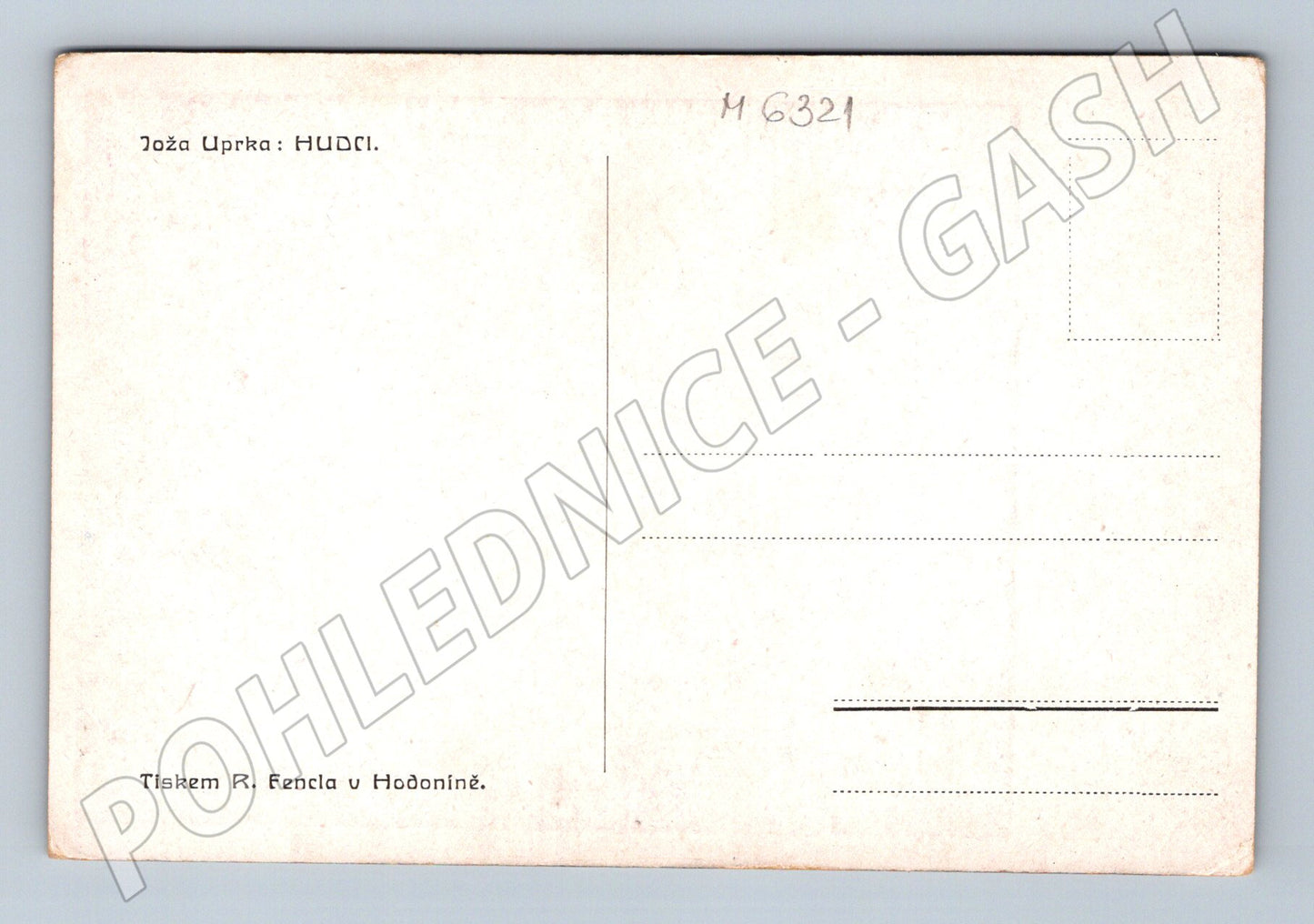Pohlednice Joža Uprka Hudci (M6321)