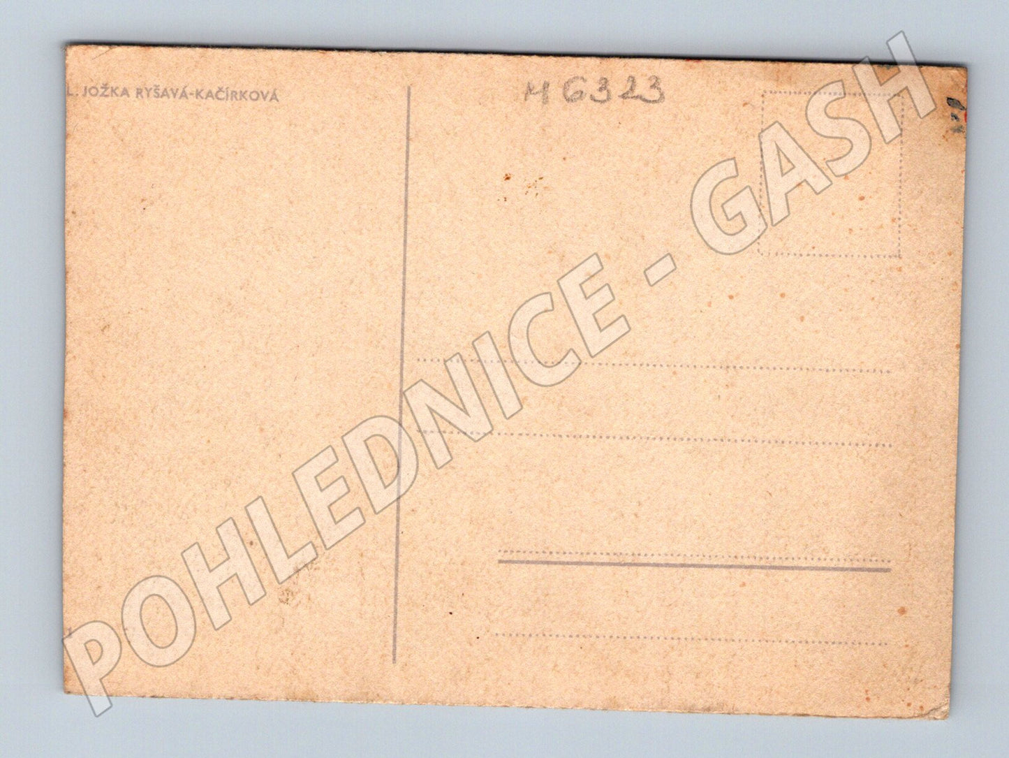 Pohlednice Ryšavá Kačírková krajina stohy sena (M6323)