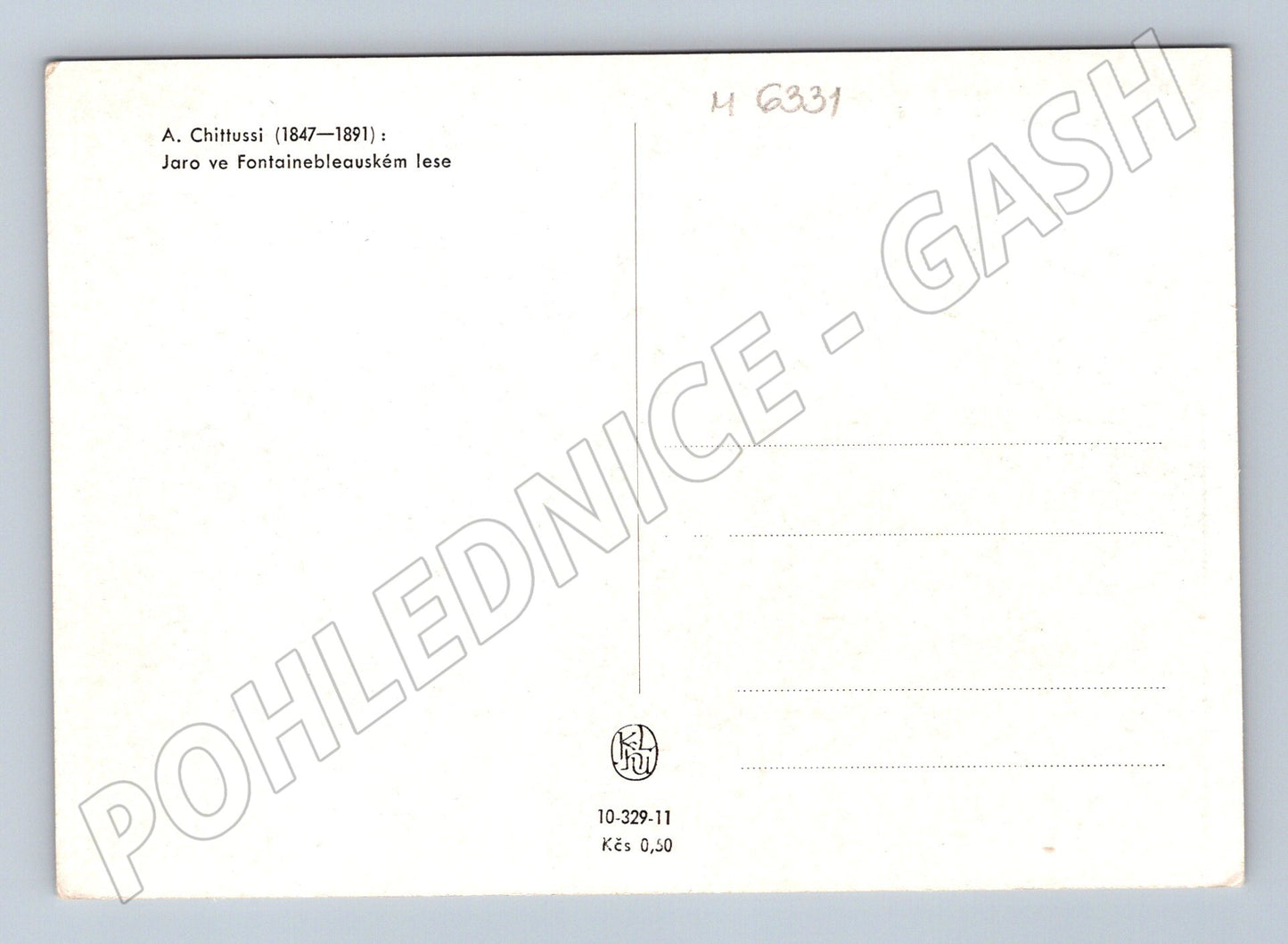 Pohlednice Chittussi Jaro Fontainebleau les (M6331)