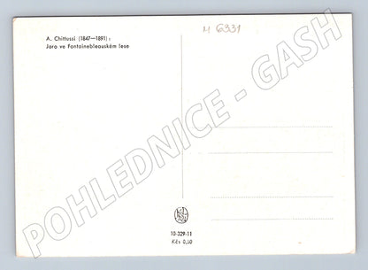 Pohlednice Chittussi Jaro Fontainebleau les (M6331)