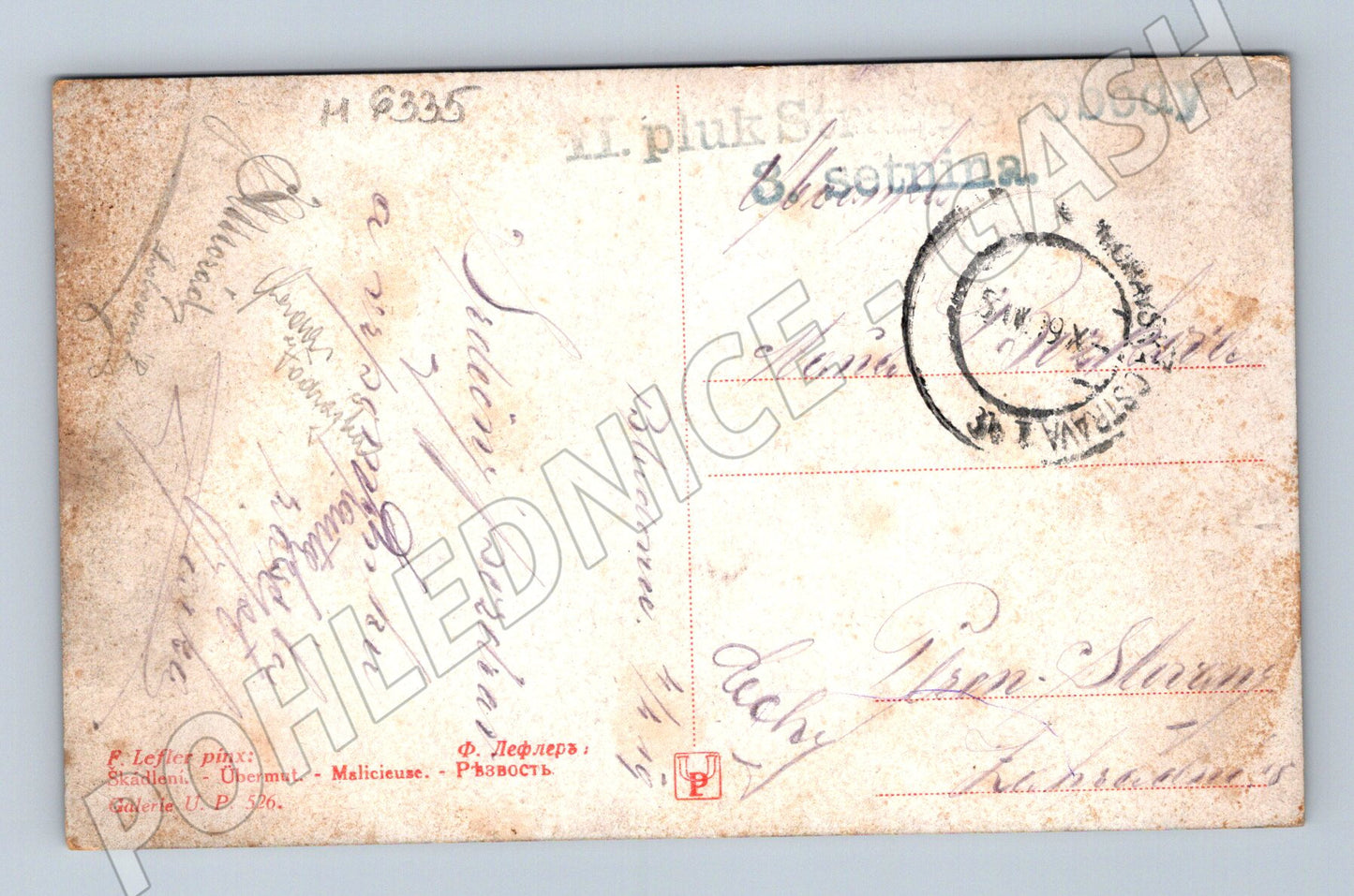 Pohlednice alegorie andílci F. Lefler (M6335)