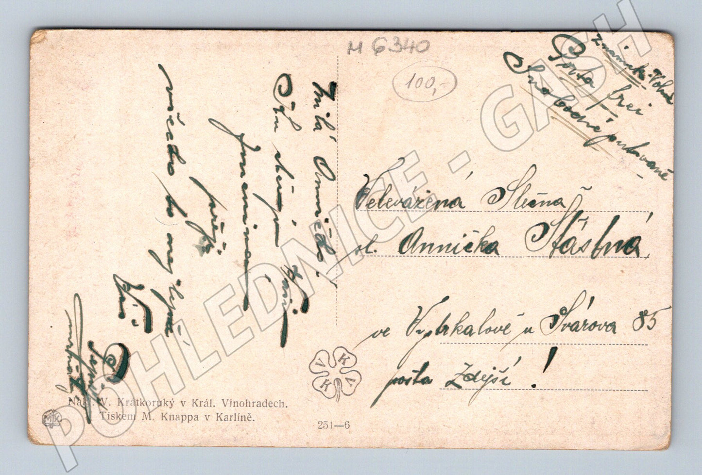 Pohlednice park muž u fontány citát (M6340)