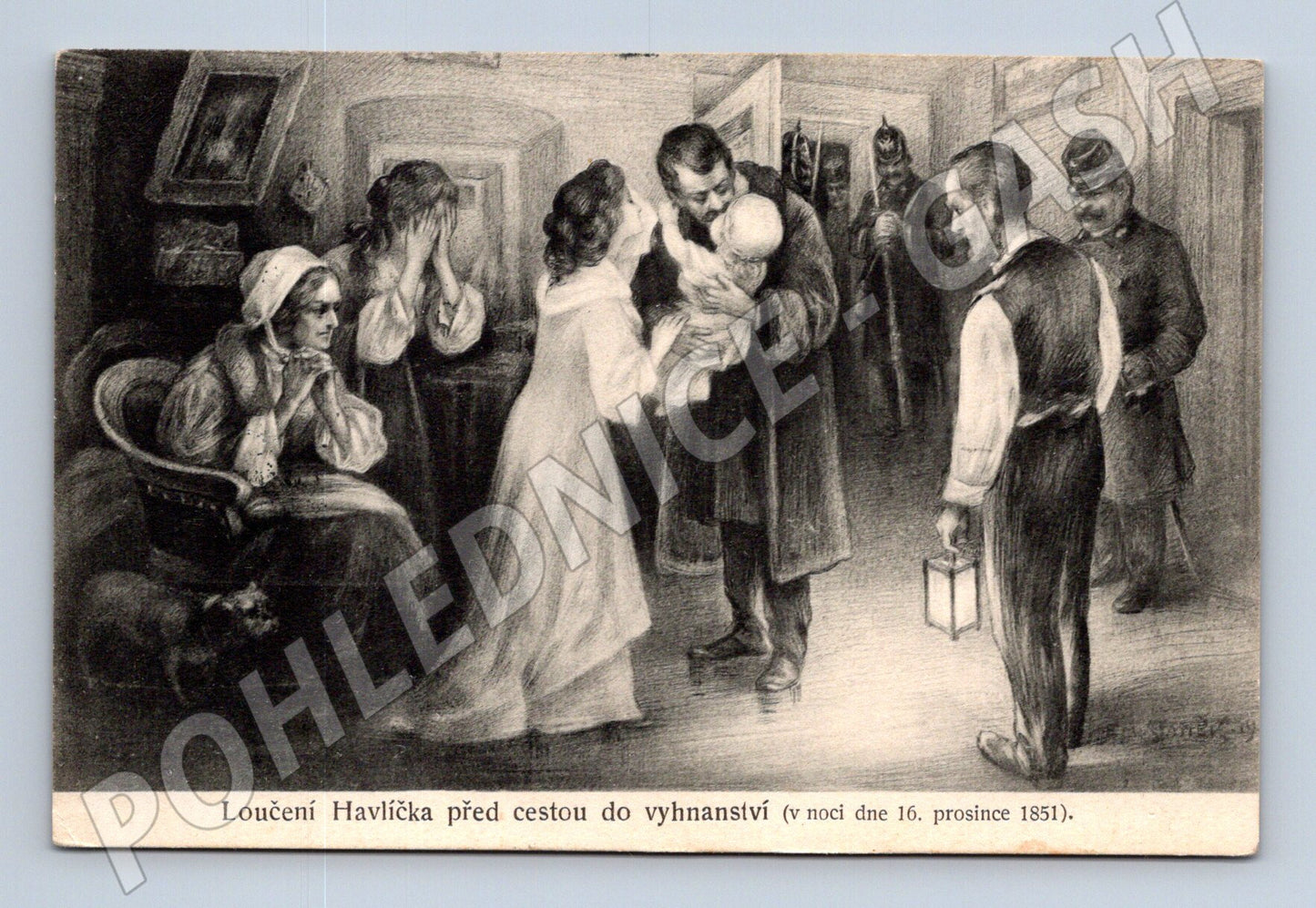 Pohlednice Loučení Havlíčka vyhnanství (M6345)