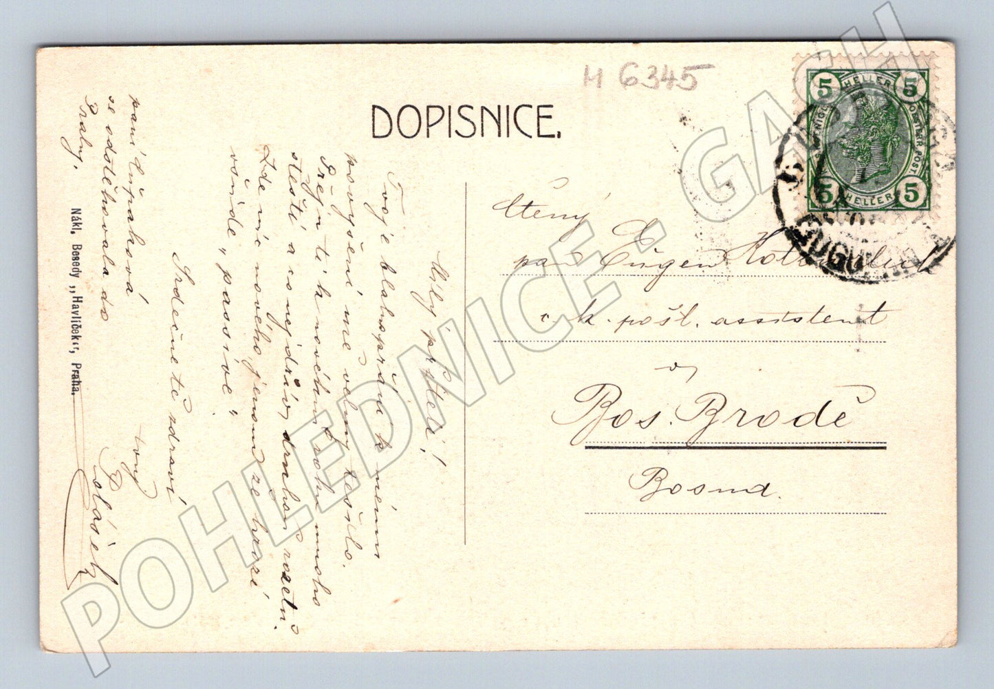 Pohlednice Loučení Havlíčka vyhnanství (M6345)