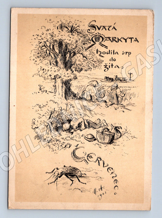 Pohlednice Aleš Svatá Markyta Orbis (M6350)