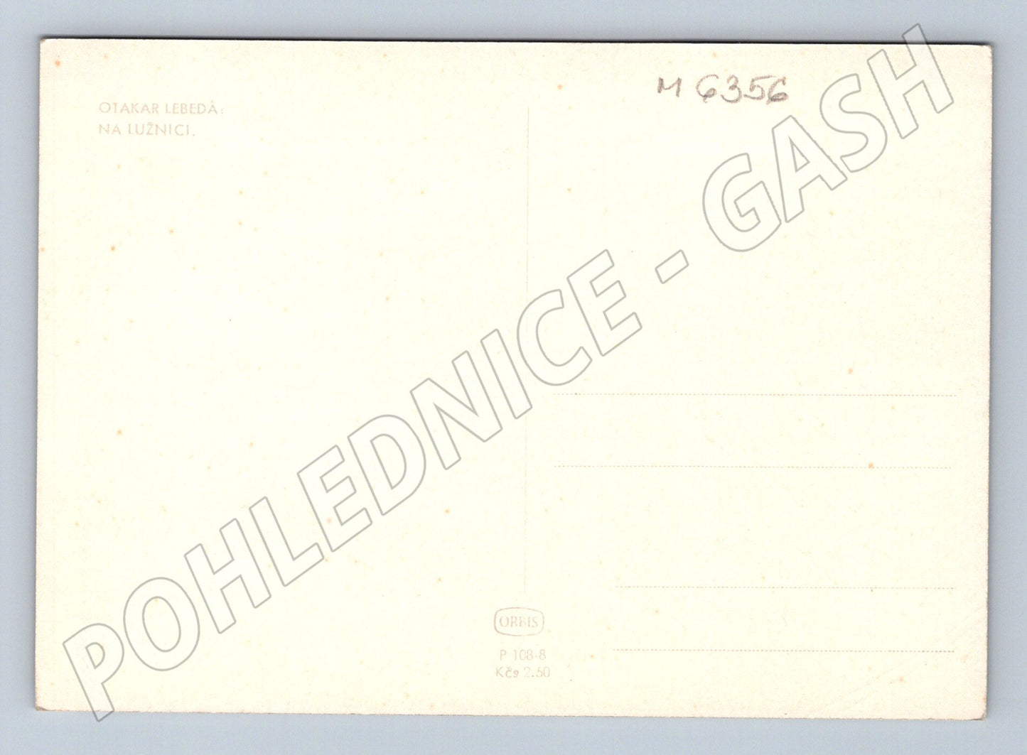 Pohlednice Otakar Lebeda Na Lužnici Orbis (M6356)