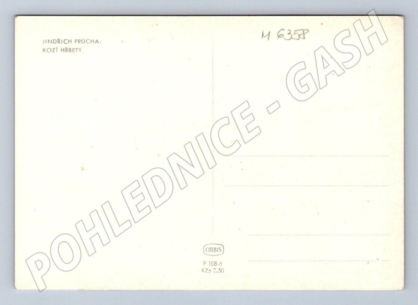 Pohlednice Jindřich Průcha Kozí hřbety (M6358)