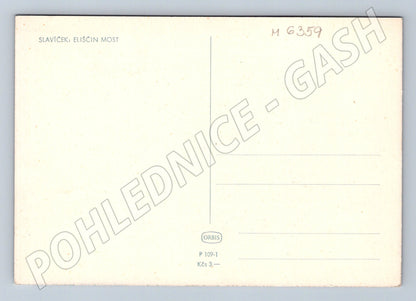Pohlednice Slavíček Eliščin most Praha (M6359)