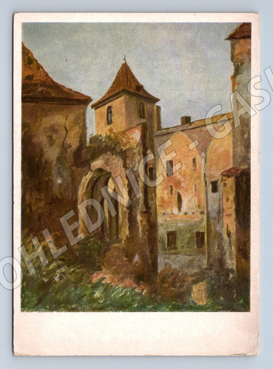 Pohlednice V. Haise malba hradu zámek (M6360)