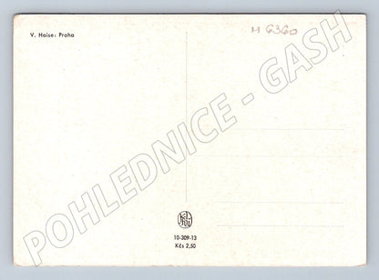 Pohlednice V. Haise malba hradu zámek (M6360)