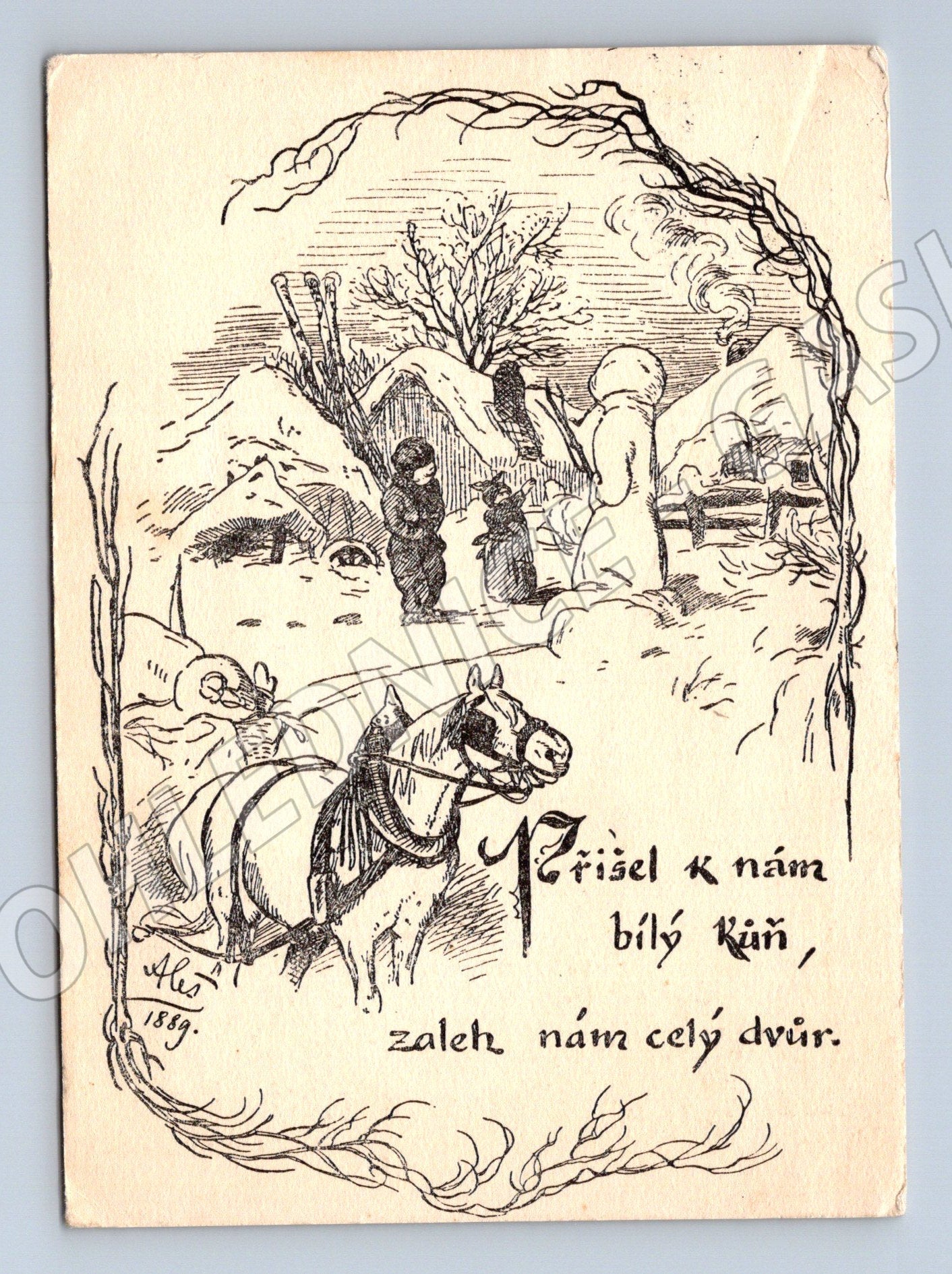 Pohlednice Mikoláš Aleš 1897 Matice školská (M6369)