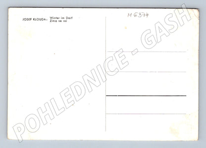 Pohlednice Josef Klouda Zima ve vsi venkov (M6374)