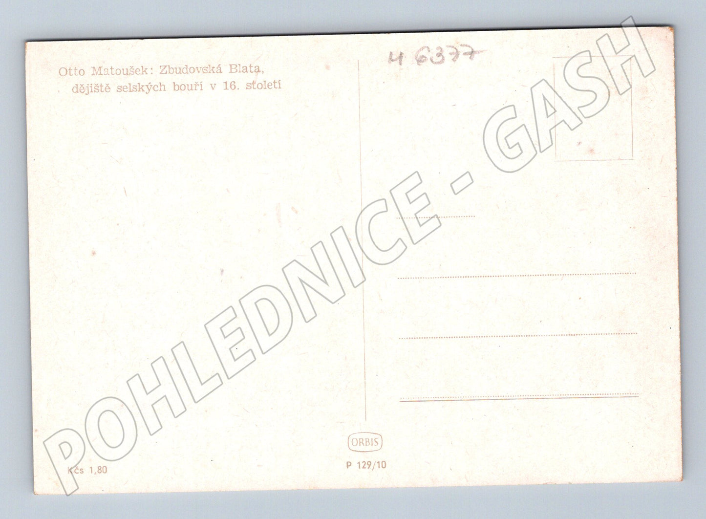 Pohlednice Otto Matoušek Zbudovská Blata Orbis (M6377)