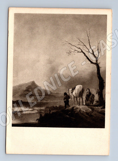 Pohlednice Wouwerman jezdec bílý kůň Orbis (M6380)