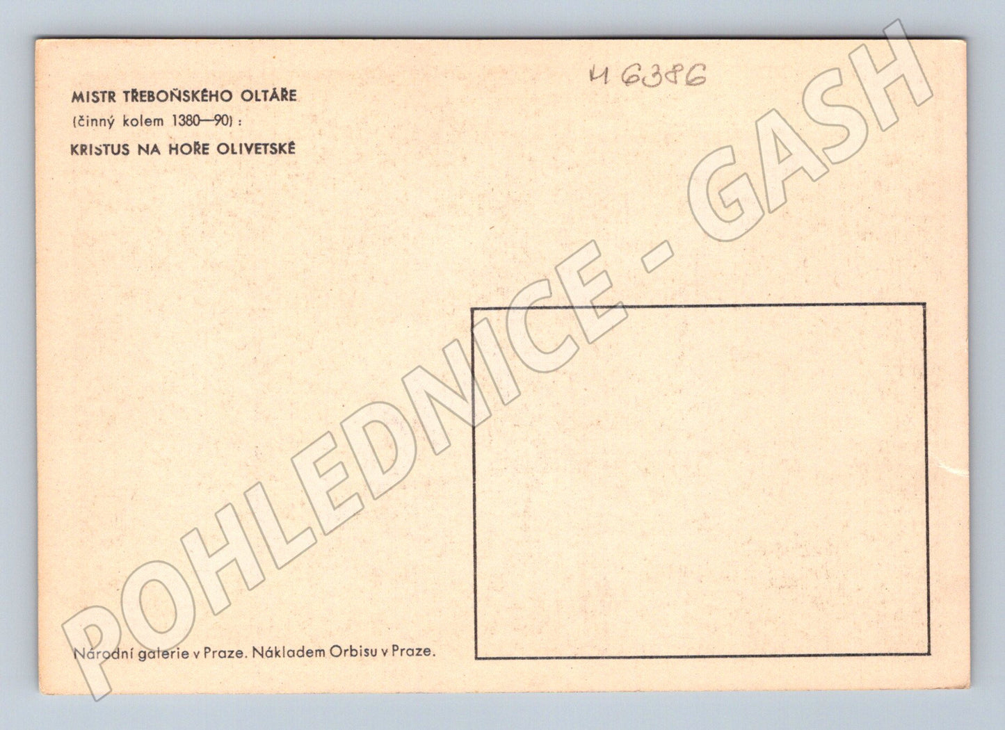 Pohlednice Kristus na hoře Olivetské Třeboňský mistr (M6386)