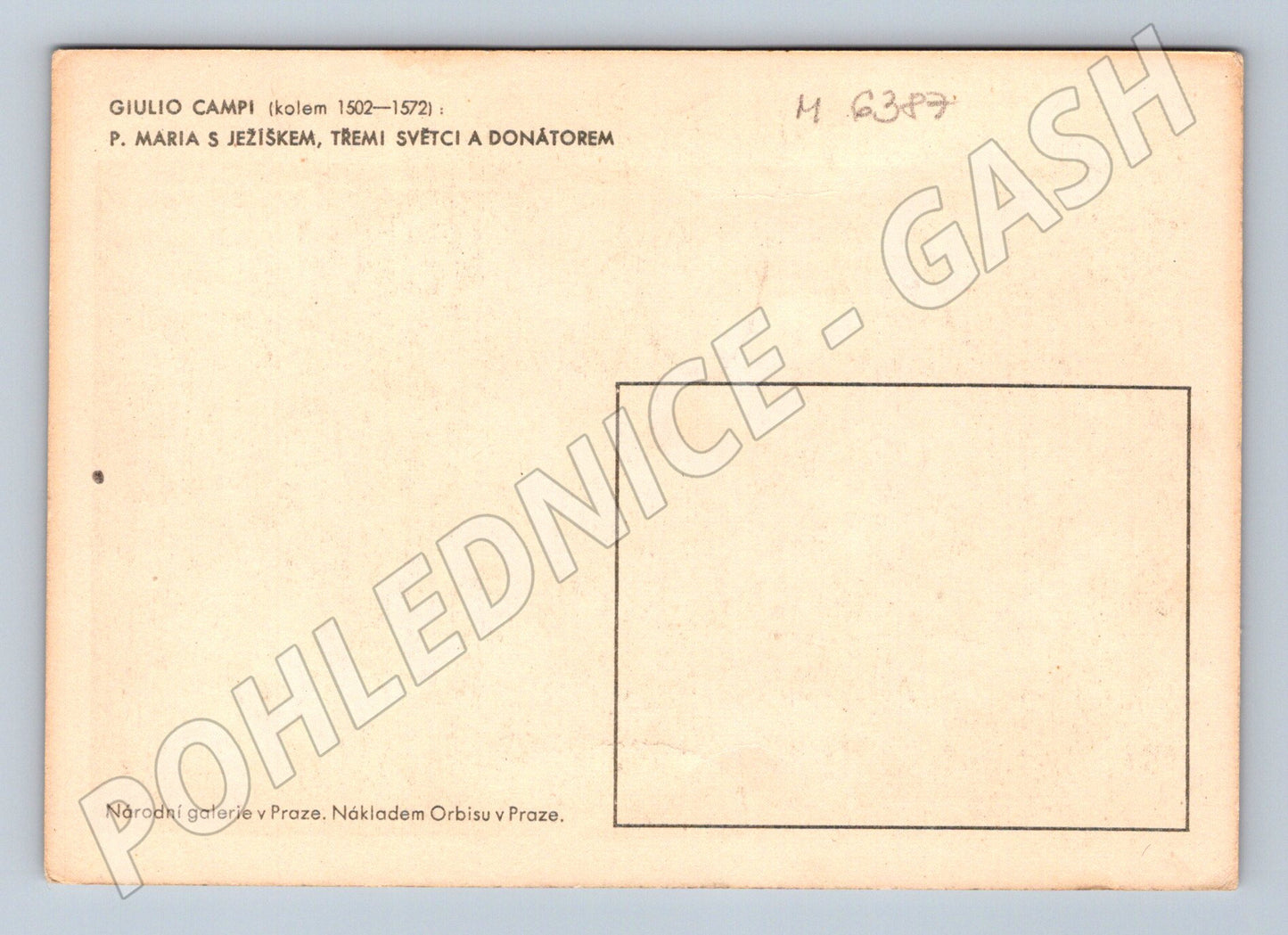 Pohlednice Giulio Campi P. Maria s Ježíškem (M6387)