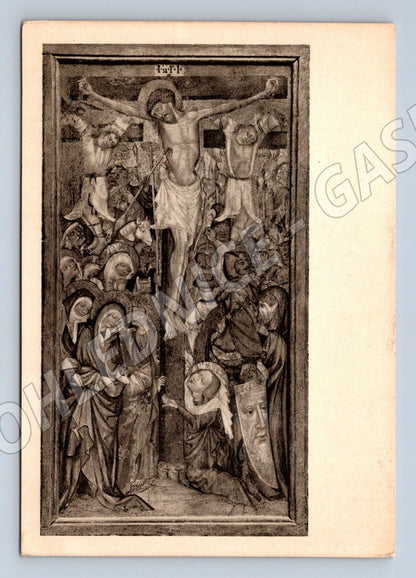 Pohlednice Ukřižování oltář ze Zátoně český mistr (M6388)