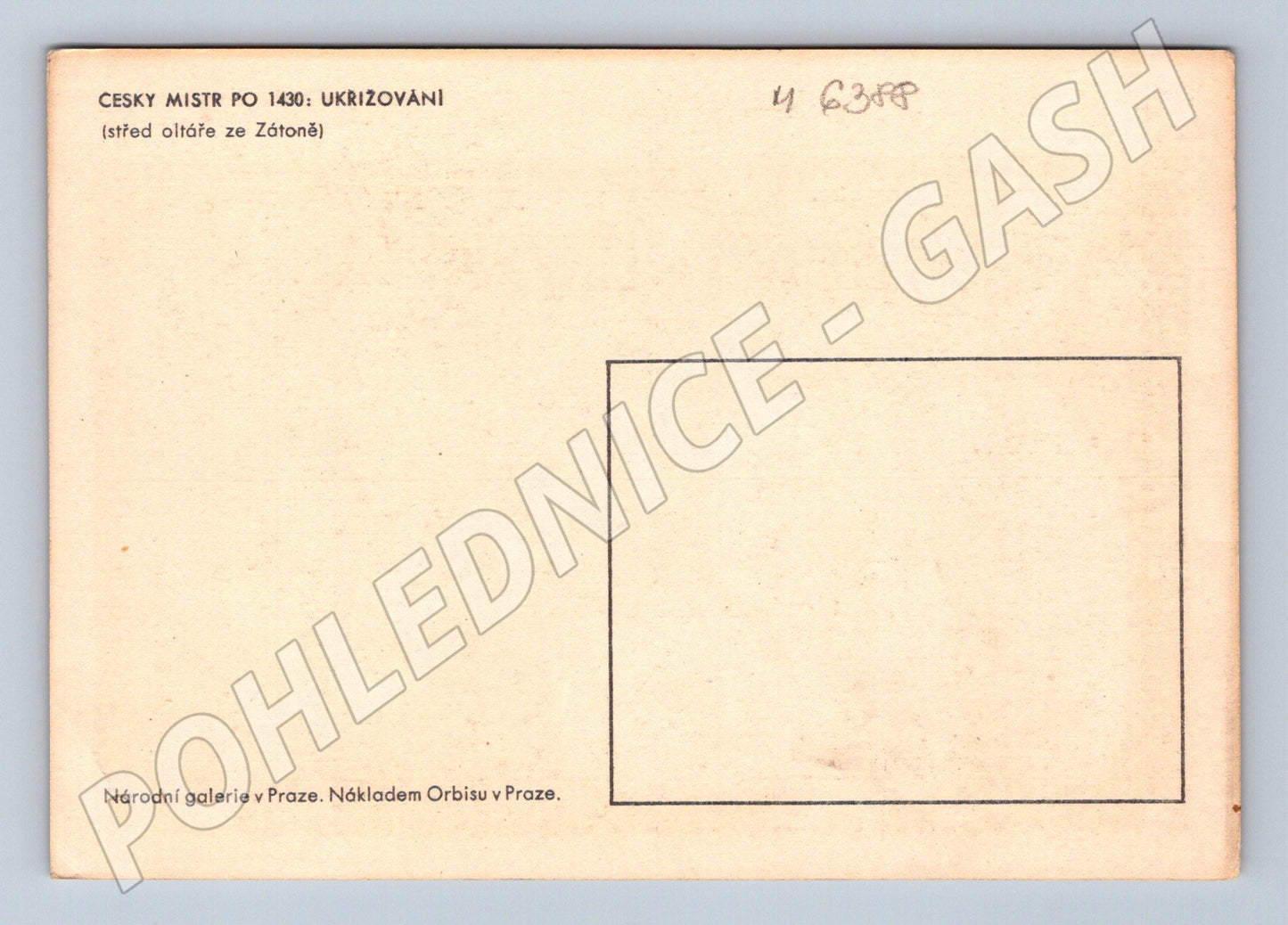 Pohlednice Ukřižování oltář ze Zátoně český mistr (M6388)